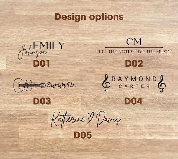 Personalized Wood Grain Guitar Capo: Engraved Custom Message - Image 4