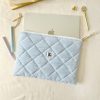 Blue Lines Laptop Sleeve, Quilted Cotton iPad Tablet Sleeve, Macbook Case Blue Lines Laptop Sleeve, Quilted Cotton iPad Tablet Sleeve, Macbook Case