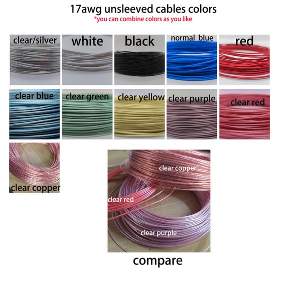 CoolerMaster full modular psu cables customized sleeved silver plated cables - Image 6