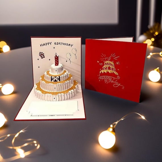 Musical Birthday Cards with Lights, Sound Recorded Cards, Gifts for Him, Gifts for Mom, Birthday Gift,3D Greeting Card, Birthday Party Favor - Image 2