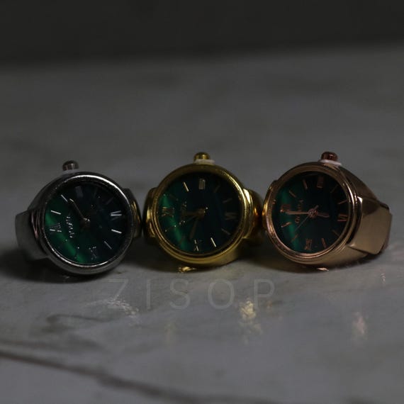 Vintage Watch Ring | Adjustable Mini Clock Ring | Y2K Aesthetic Jewelry | Retro Goth Steampunk Ring | Functioning Timepiece for Women & Men - Image 7