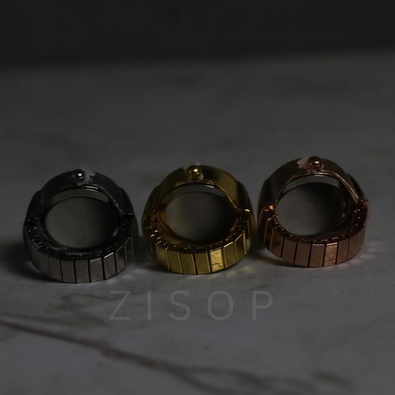 Vintage Watch Ring | Adjustable Mini Clock Ring | Y2K Aesthetic Jewelry | Retro Goth Steampunk Ring | Functioning Timepiece for Women & Men - Image 8