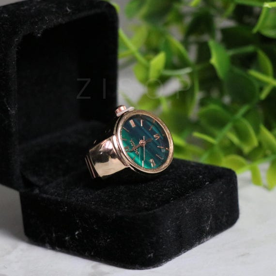 Vintage Watch Ring | Adjustable Mini Clock Ring | Y2K Aesthetic Jewelry | Retro Goth Steampunk Ring | Functioning Timepiece for Women & Men - Image 5