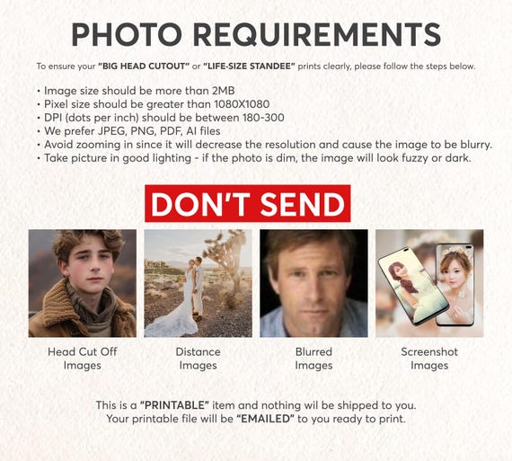 Face on a Stick | Custom Big Head Photo Stick | Bachelorette Prop Sticks | Personalized Photo Face Cutouts | Printable Big Face Stick PDF - Image 5