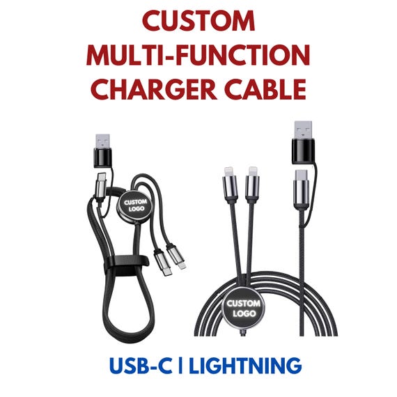 Custom 2-in-1 Corporate Cable Gift | Branded Device Chargers | Customized Charging Cables | Wholesale Event Gifts | Top Conference Present