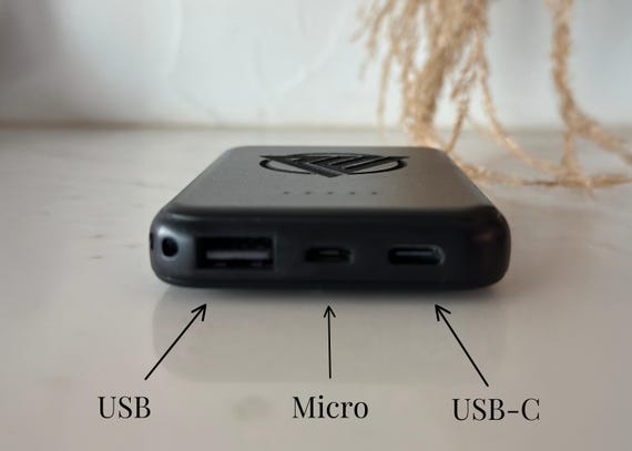 Personalized Portable Charger Custom Power Bank Teen Gift Ideas Tech Gift for Him Her Thin Magnetic Portable Charger Engraved Gift for Teen - Image 2