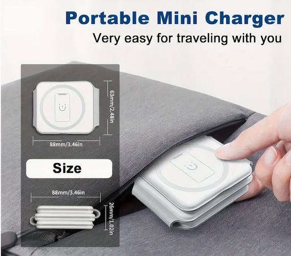 HSquared 3-in-1 Wireless Charging Station โ Iphone Charger, Desk Accessory, Travel Charger - Image 8