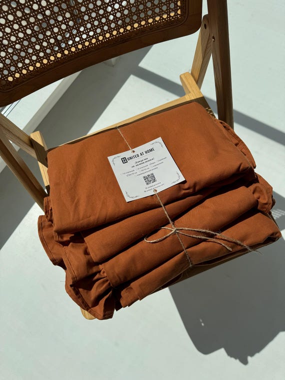 Dusty Rose Cotton Fitted Sheet with Elastic, Handmade Bed Sheet and Pillow Case, Natural Breathable Bedding Set - Image 9