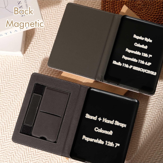 Retro Embossed Purple Leather Case with Strap and Stand, Kindle Paperwhite 12th 7'' Case, Kindle 11th 6'' Case 2024, Back to School Gift - Image 9