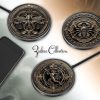 Wireless Charger Pad Universal iPhone Android Original Design Charging Station Medallion Fast Charging Gift Holiday Celestial Zodiac Wireless Charger Pad Universal iPhone Android Original Design Charging Station Medallion Fast Charging Gift Holiday Celestial Zodiac
