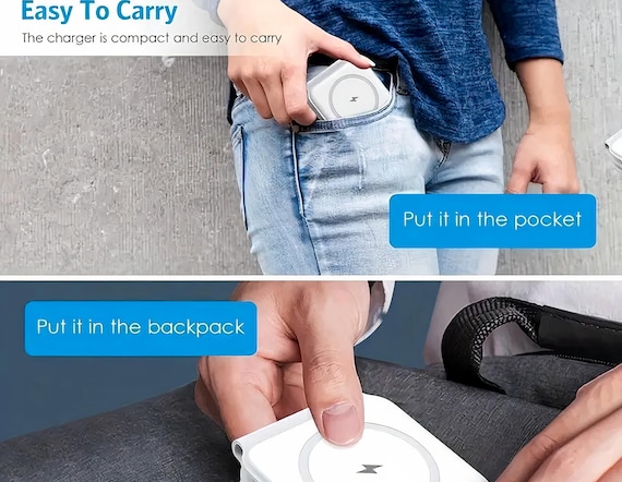 HSquared 3-in-1 Wireless Charging Station โ Iphone Charger, Desk Accessory, Travel Charger - Image 10