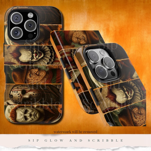 Halloween Gift phone case Halloween Horror iPhone 15 case Vintage Halloween iPhone 16 pro case Horror Lovers iPhone 14 pro case phonecase - Image 4