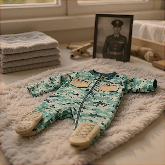 Marine Infant Crawler with Boots - Image 4