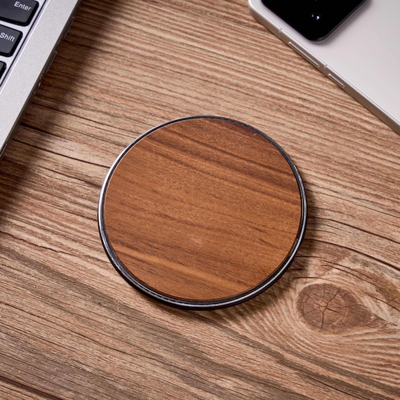 Personalized Wooden Wireless Charger Station, Custom Name Wooden Wireless Charger Pad 15W Fast Charging, Portable Qi Wireless Charger Gift - Image 5