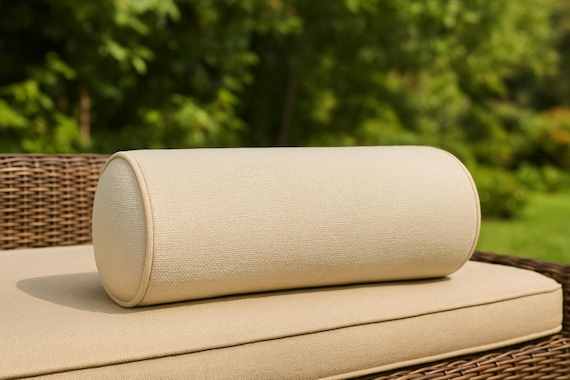 Linen Bolster Pillow Cover: Modern Outdoor Cylinder Cushion