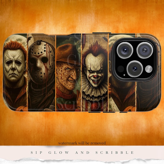 Halloween Gift phone case Halloween Horror iPhone 15 case Vintage Halloween iPhone 16 pro case Horror Lovers iPhone 14 pro case phonecase - Image 2