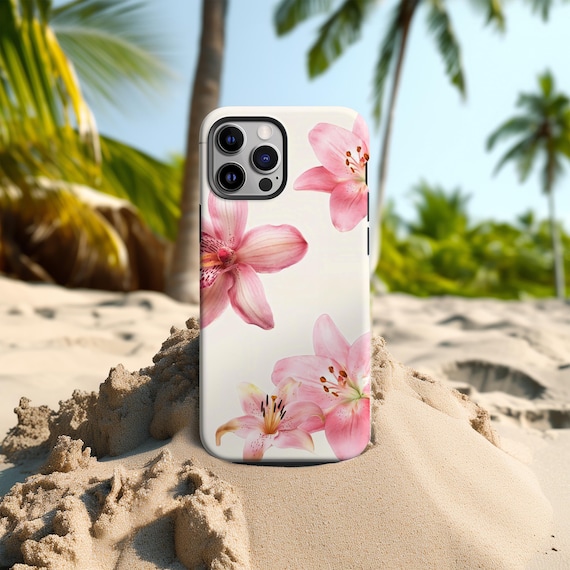 Pink Hibiscus Phone Case, Tropical Floral, Flower Print Cover, iPhone 17 16 15 14 13 12 11 Pro Max - Image 4