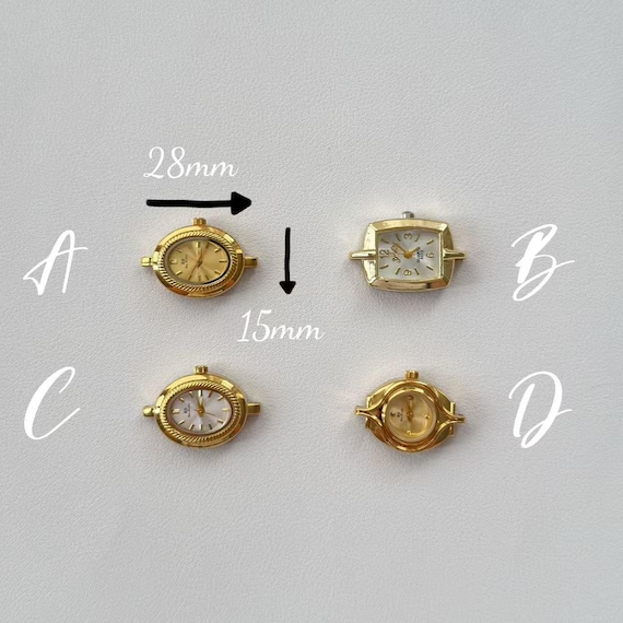 Custom Gold Gemstone Watch Bracelet,Personalization Vintage Wristwatch With Natural Stones,Retro Oval Dial Wristwatch,Fashion Gift for Her - Image 3