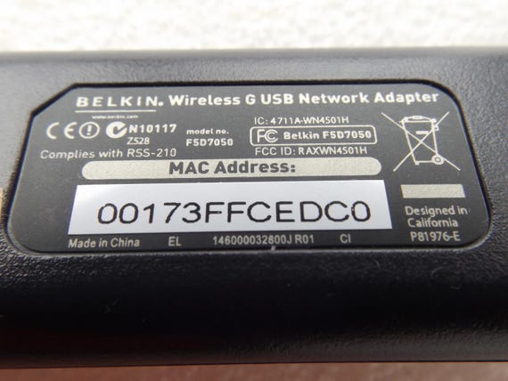 Belkin Wireless G USB Network Adapter F5D7050 , Works - Image 2