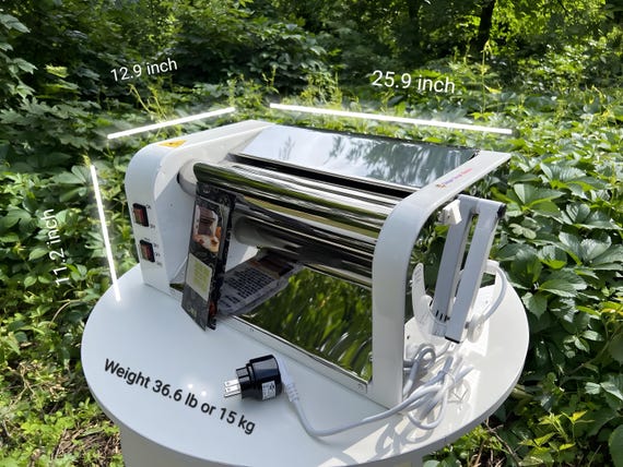 Professional electric dough sheeter machine, dough roller 19.7" for perfect baking, gift chef, grandma, pizzeria for pasta, 220/110 volt - Image 7