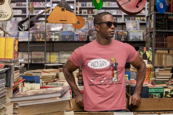 MAGA Chases the Laser Pointer - 100% Cotton Tee, 8-Bit Design, Political Satire, Activist Gift, Patriot T-shirt - Image 7