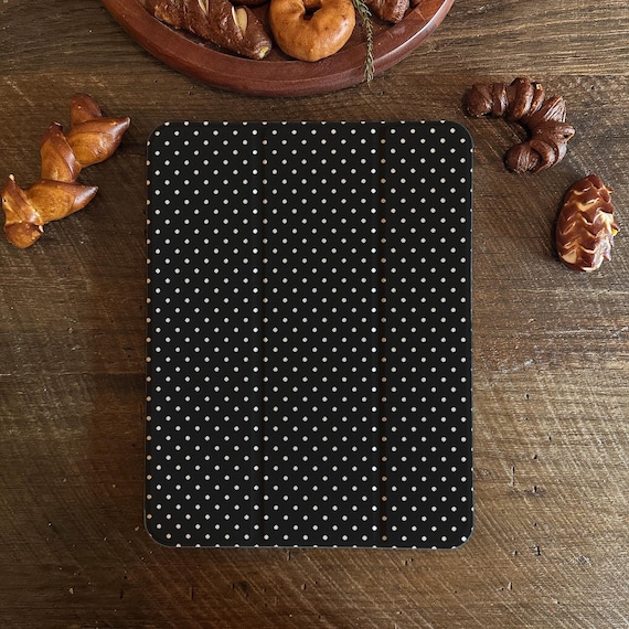 Black and White Polka Dots iPad Case with Apple Pencil Holder Cover for Air/Pro/Mini Case iPad 2024 M2 M4 A16 Case, Samsung Galaxy Tab S8/9