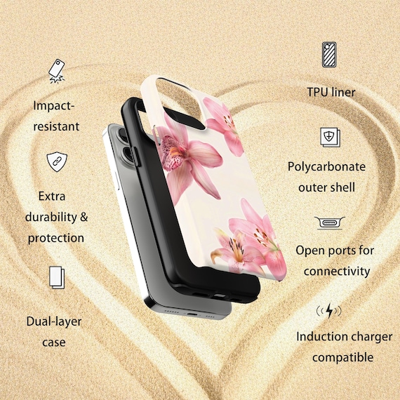 Pink Hibiscus Phone Case, Tropical Floral, Flower Print Cover, iPhone 17 16 15 14 13 12 11 Pro Max - Image 8