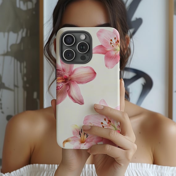 Pink Hibiscus Phone Case, Tropical Floral, Flower Print Cover, iPhone 17 16 15 14 13 12 11 Pro Max - Image 2