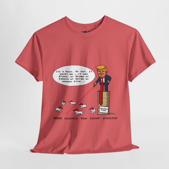 MAGA Chases the Laser Pointer - 100% Cotton Tee, 8-Bit Design, Political Satire, Activist Gift, Patriot T-shirt - Image 3