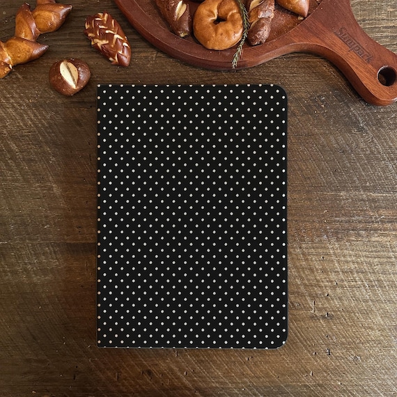 Black and White Polka Dots iPad Case with Apple Pencil Holder Cover for Air/Pro/Mini Case iPad 2024 M2 M4 A16 Case, Samsung Galaxy Tab S8/9 - Image 3
