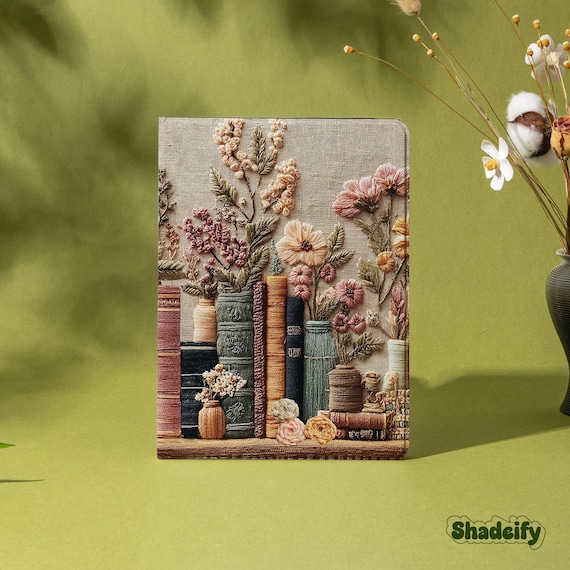 Embroidery Printing iPad Case With Pen Slot, iPad 2025 11/10th Case, iPad Air 7/6/5/4 Case, iPad Pro 11"12.9"13" Case, iPad Mini 6/7 Case