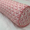 Printed Bolster Pillow Cover with Matching Piping for Decorative Home Décor Throw Pillows and Shams / Soft and Plush Printed Bolster Pillow Cover with Matching Piping for Decorative Home Décor Throw Pillows and Shams / Soft and Plush