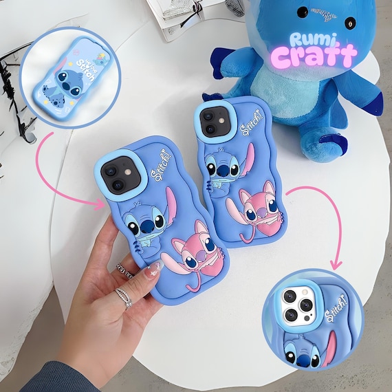 Silicone Wave Stitch iPhone Case – Cute Cartoon Soft Full Coverage Protective Cover for iPhone 16 15 14 13 12 11 Pro Max