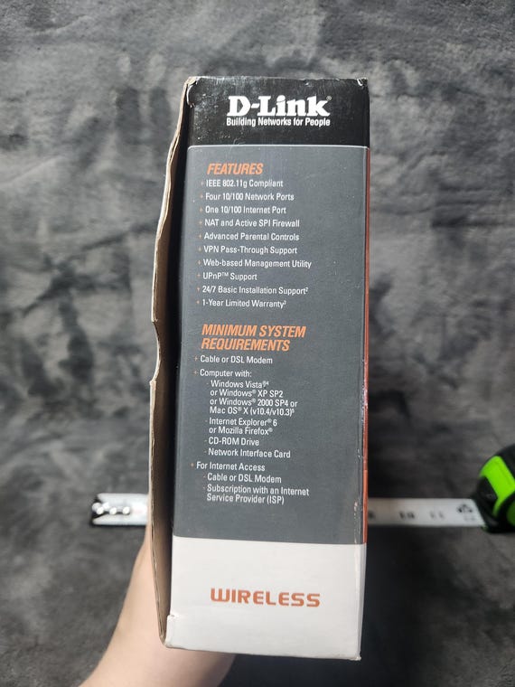 NOS Vintage D-link Range Extender G WBR-2310 108 Mbps 4-Port 10/100 Wireless G Router - Image 6