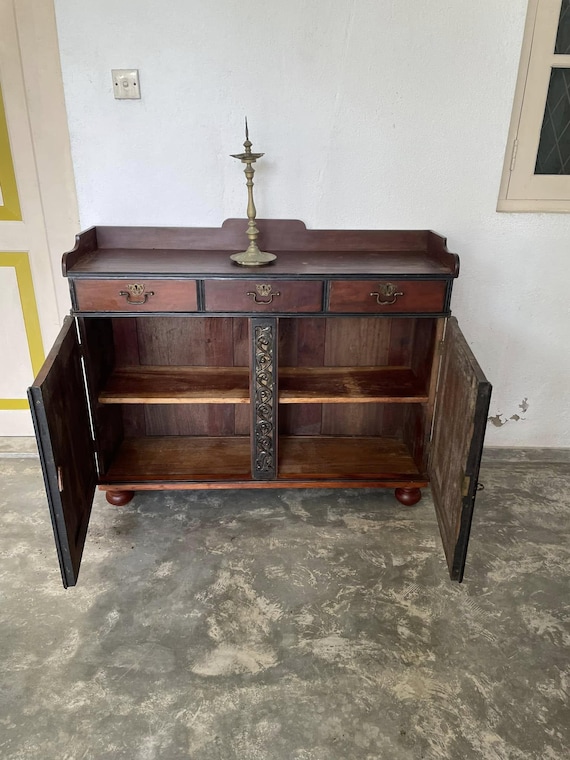 Vintage Jak Wood Sideboard: Mid-Century Modern Cabinet with Ebony Accents - Image 2