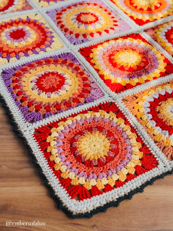 Juliet Blanket Crochet Pattern / Granny Square Blanket Pattern / Crochet Pattern / 3 Sizes / Baby Blanket / Throw Blanket - Image 8