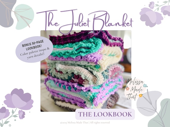 Juliet Blanket Crochet Pattern / Granny Square Blanket Pattern / Crochet Pattern / 3 Sizes / Baby Blanket / Throw Blanket - Image 2