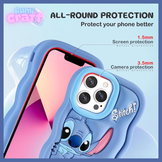 Silicone Wave Stitch iPhone Case – Cute Cartoon Soft Full Coverage Protective Cover for iPhone 16 15 14 13 12 11 Pro Max - Image 3