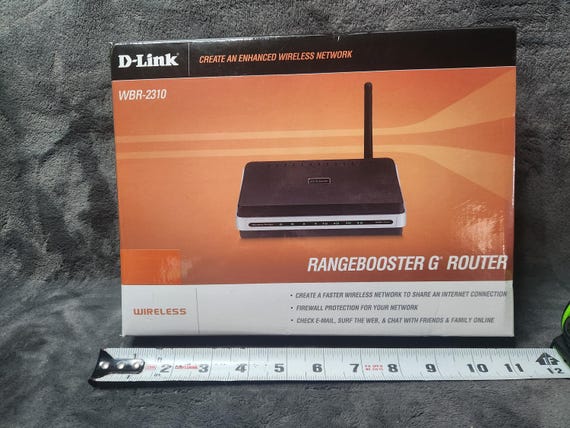NOS Vintage D-link Range Extender G WBR-2310 108 Mbps 4-Port 10/100 Wireless G Router