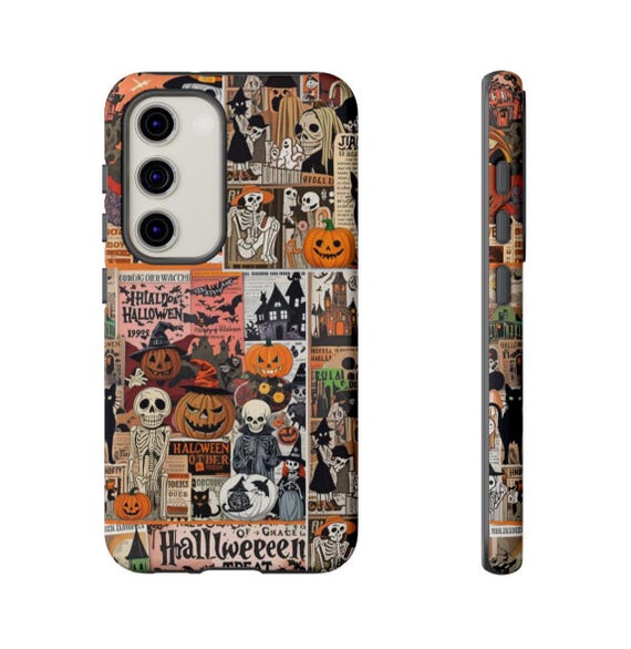 Retro Scary Halloween Phone Case Vintage Style Collage for iPhone 16 15 14 Pro Max Samsung S24 S23 - Image 6