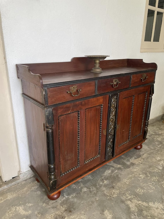 Vintage Jak Wood Sideboard: Mid-Century Modern Cabinet with Ebony Accents - Image 7