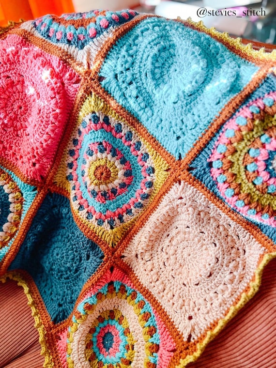 Juliet Blanket Crochet Pattern / Granny Square Blanket Pattern / Crochet Pattern / 3 Sizes / Baby Blanket / Throw Blanket - Image 7