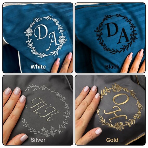 Couple gift - Custom wedding gift, Newlywed gifts personalized, Bedding set initials, New home queen or kind sheet, Wedding night bed sheets - Image 3