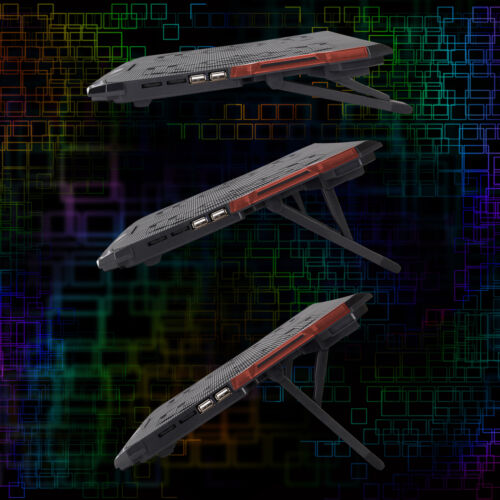 ENHANCE Cryogen Gaming Laptop Cooling Pad - 5 Quiet Cooler Fans and 2 USB Ports - Image 9