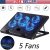 Universal Laptop Cooling Pad 5 Fans Gaming Notebook Cooler LED Fan Dual USB Port Universal Laptop Cooling Pad 5 Fans Gaming Notebook Cooler LED Fan Dual USB Port