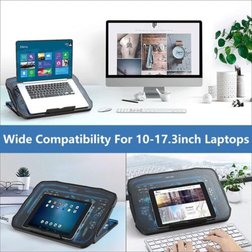 Universal Laptop Cooling Pad 5 Fans Gaming Notebook Cooler LED Fan Dual USB Port - Image 8