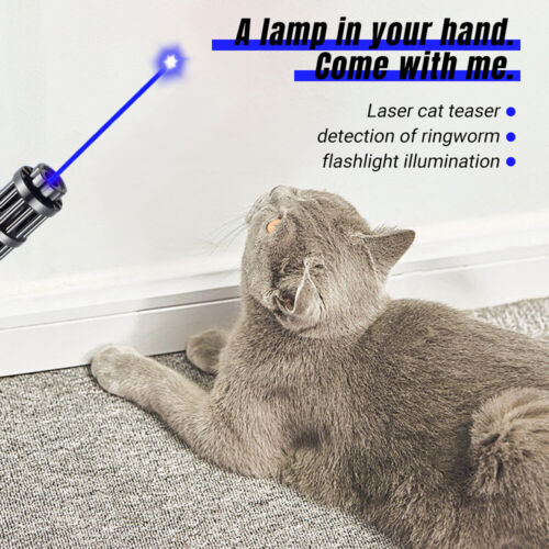 10W Adjustable Blue Burning Laser Pointer Visible Dot Torch Light Rechargeable - Image 4