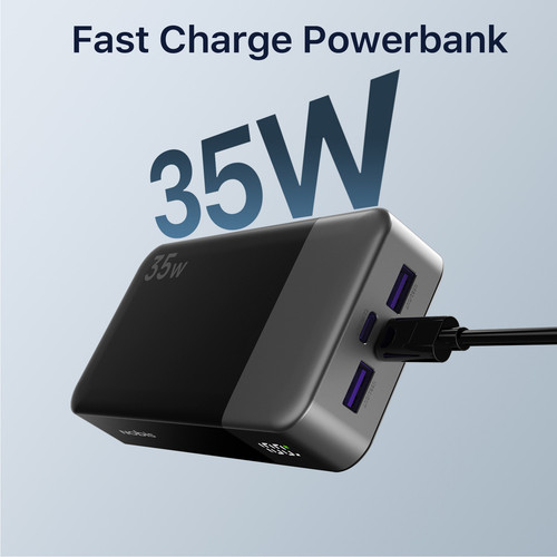 Power Bank 20000mAh 45W Charging Portable External Battery Backup For Cell Phone