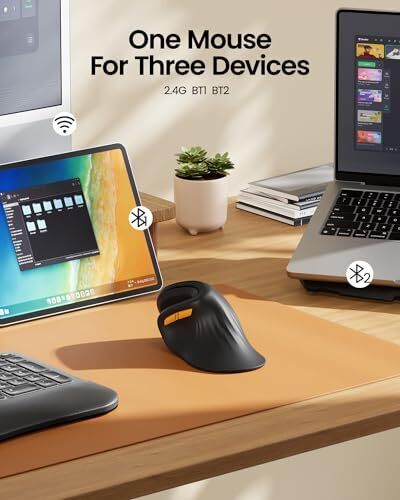 ProtoArc Ergonomic Vertical Mouse, EM11 NL Bluetooth Mouse Wireless, Ergo Mouse - Image 2