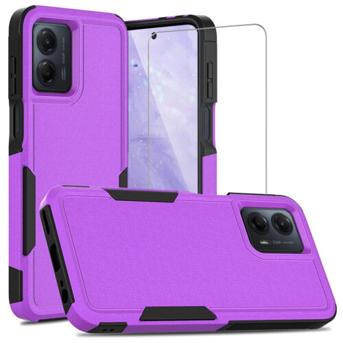 For Moto G 5G 2024 Phone Case Heavy-Duty Tough Dual Layer Cover +Tempered Glass - Image 22